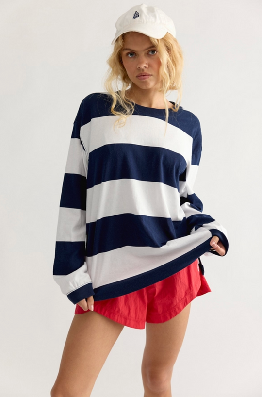 Hustle Layer Printed Long Sleeve Top
