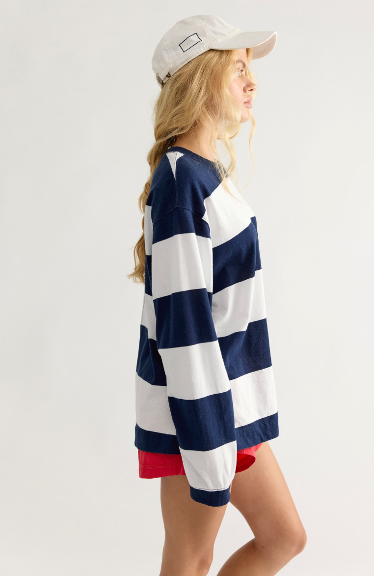 Hustle Layer Printed Long Sleeve Top