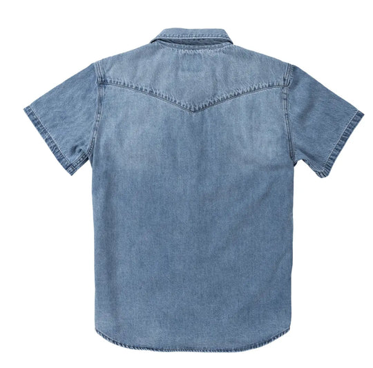 Sendero Provisions Co. The Wyatt Pearl Snap Short Sleeve Vintage Denim 