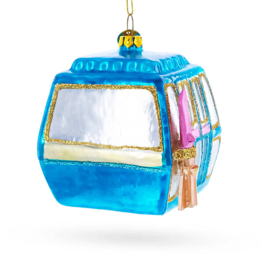 Ski Gondola Cable Car Glass Christmas Ornament BestPysanky