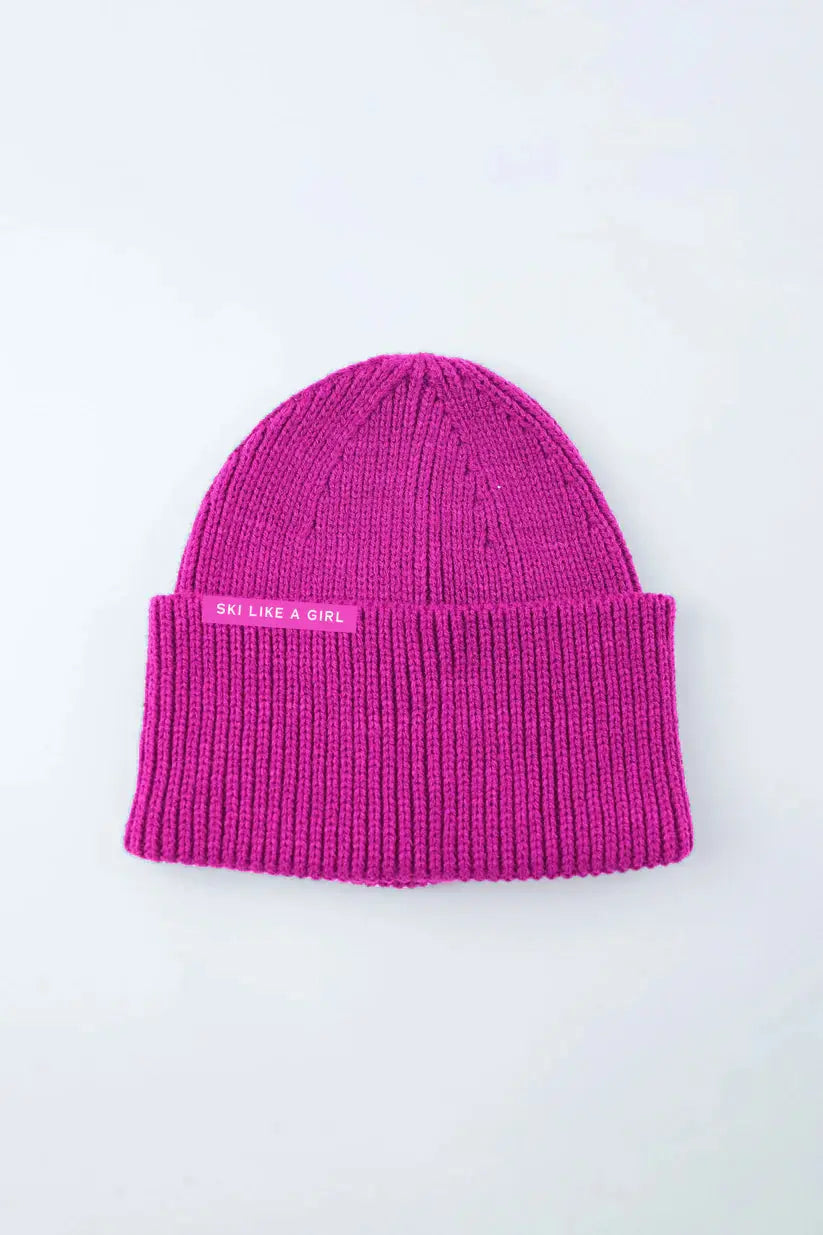 Ski Like A GIrl High Cuff Beanie Ski Like A Girl