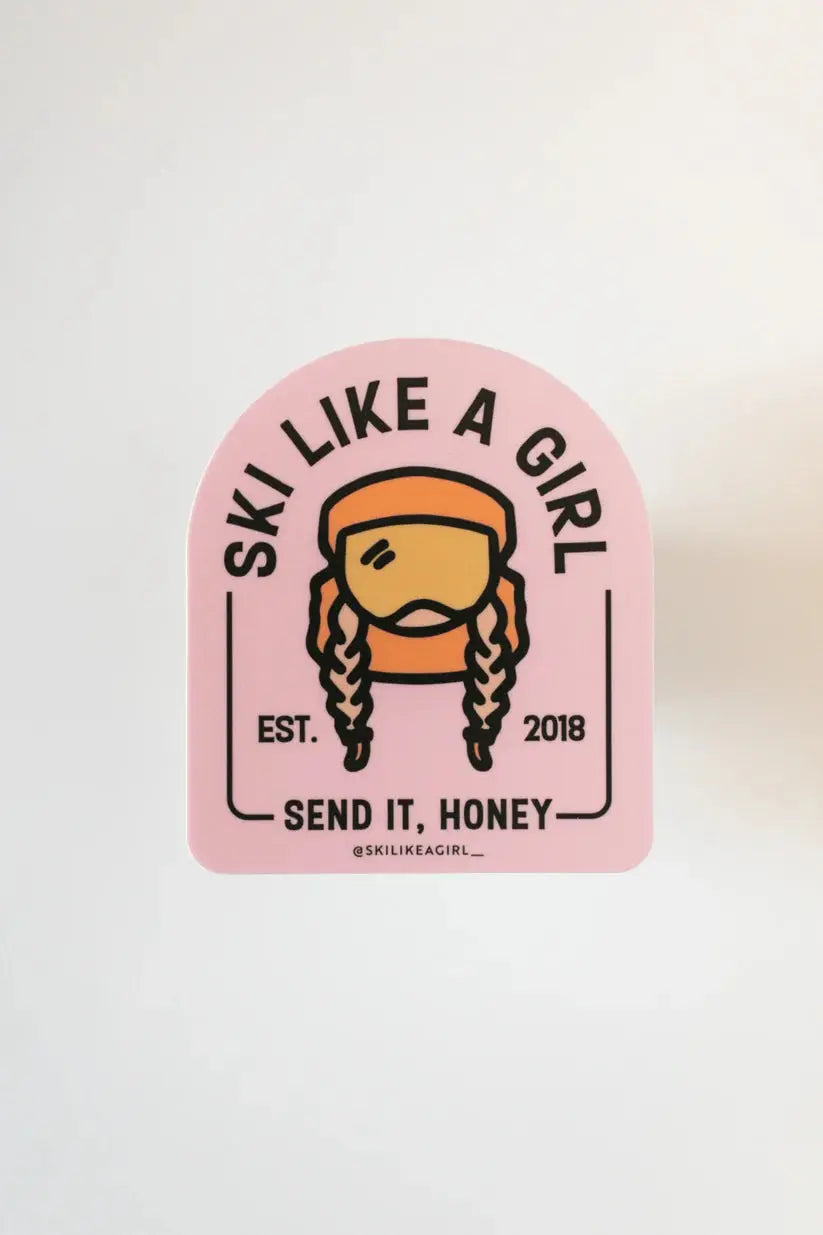 Ski Like A Girl Arch Sticker Ski Like A Girl