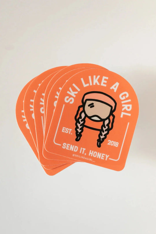 Ski Like A Girl Arch Sticker Ski Like A Girl