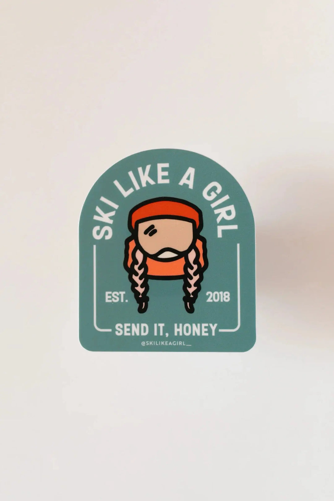Ski Like A Girl Arch Sticker Ski Like A Girl
