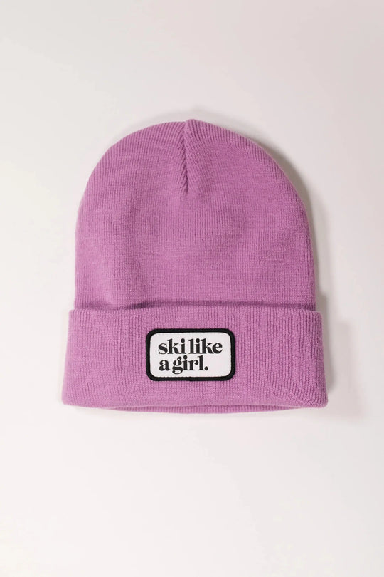 Ski Like A Girl Patch Beanie Ski Like A Girl