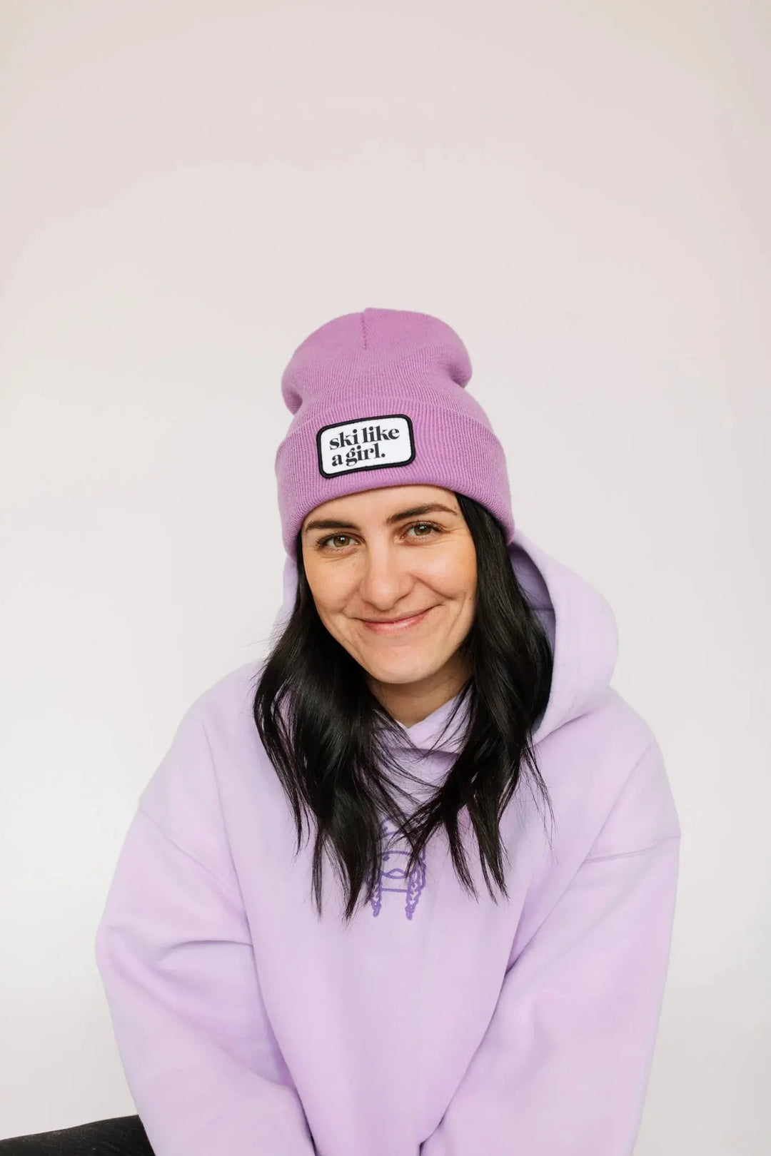 Ski Like A Girl Patch Beanie Ski Like A Girl