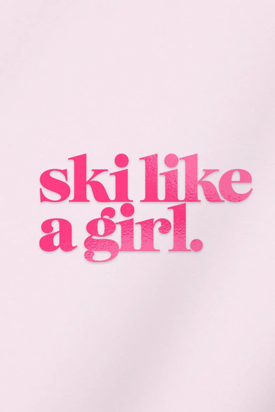 Ski Like A Girl Transfer Sticker Ski Like A Girl