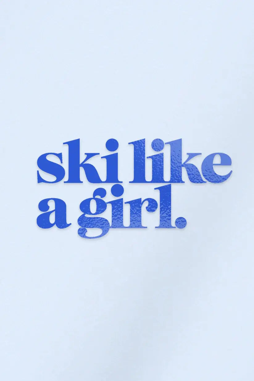 Ski Like A Girl Transfer Sticker Ski Like A Girl