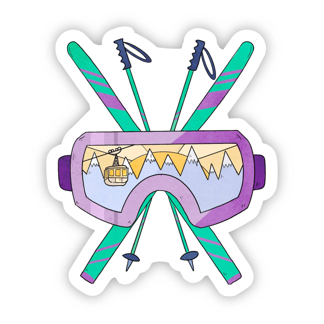 Skiing Sticker Big Moods
