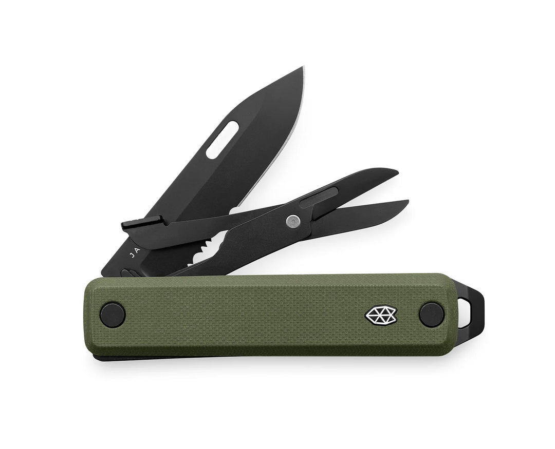James Brand The Ellis- Scissors- OD Green / Black / G10 / Serrated