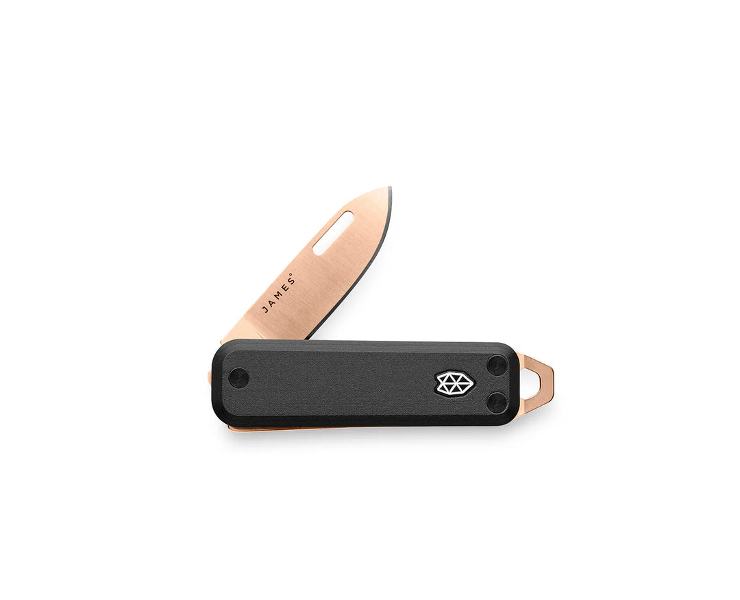 James Brand The Elko- Black / Rose Gold / Aluminum / Straight