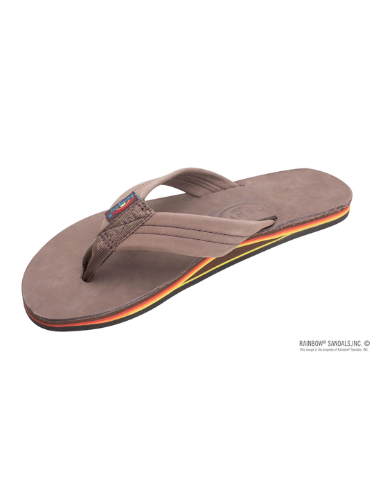 Premier Leather Single Layer Wide Strap Sandal W