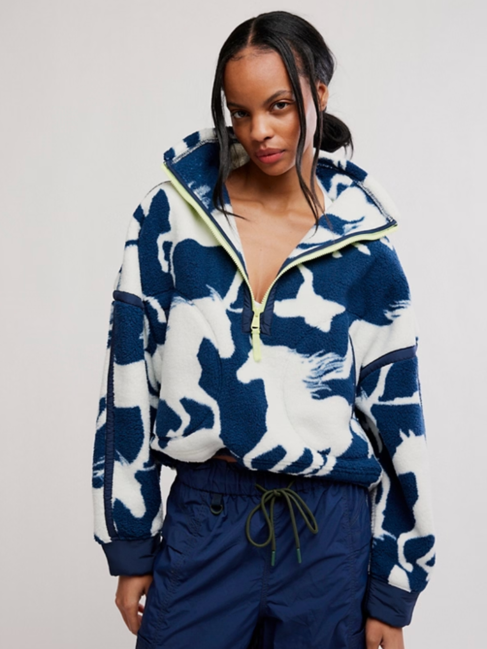 FP Movement Printed Mountain High 1/2 Zip Wild Horses 