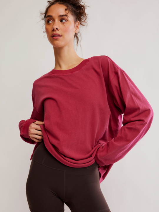 FP Movement Hustle Layer Long Sleeve Top Brick