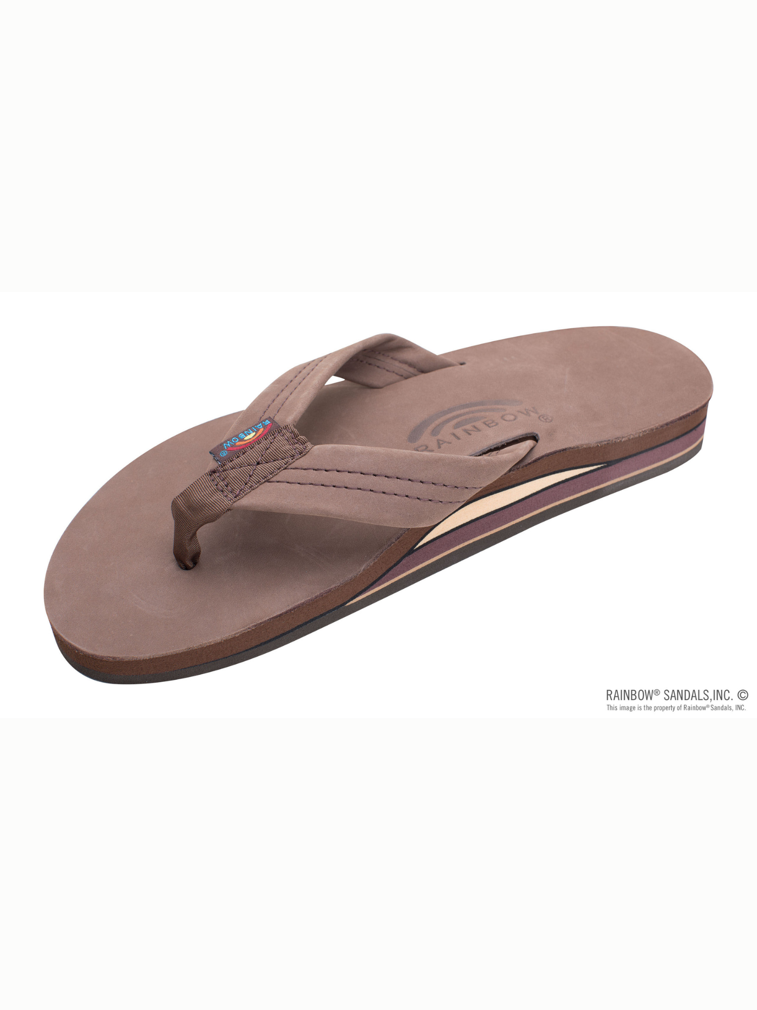 Rainbow Sandal Double Layer Premier Leather with Arch Support Espresso 
