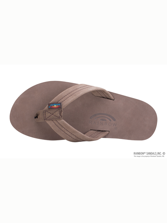 Rainbow Sandal Double Layer Premier Leather with Arch Support Espresso 