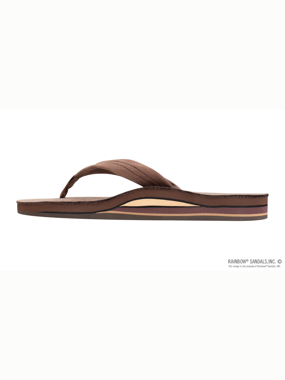 Rainbow Sandal Double Layer Premier Leather with Arch Support Espresso 