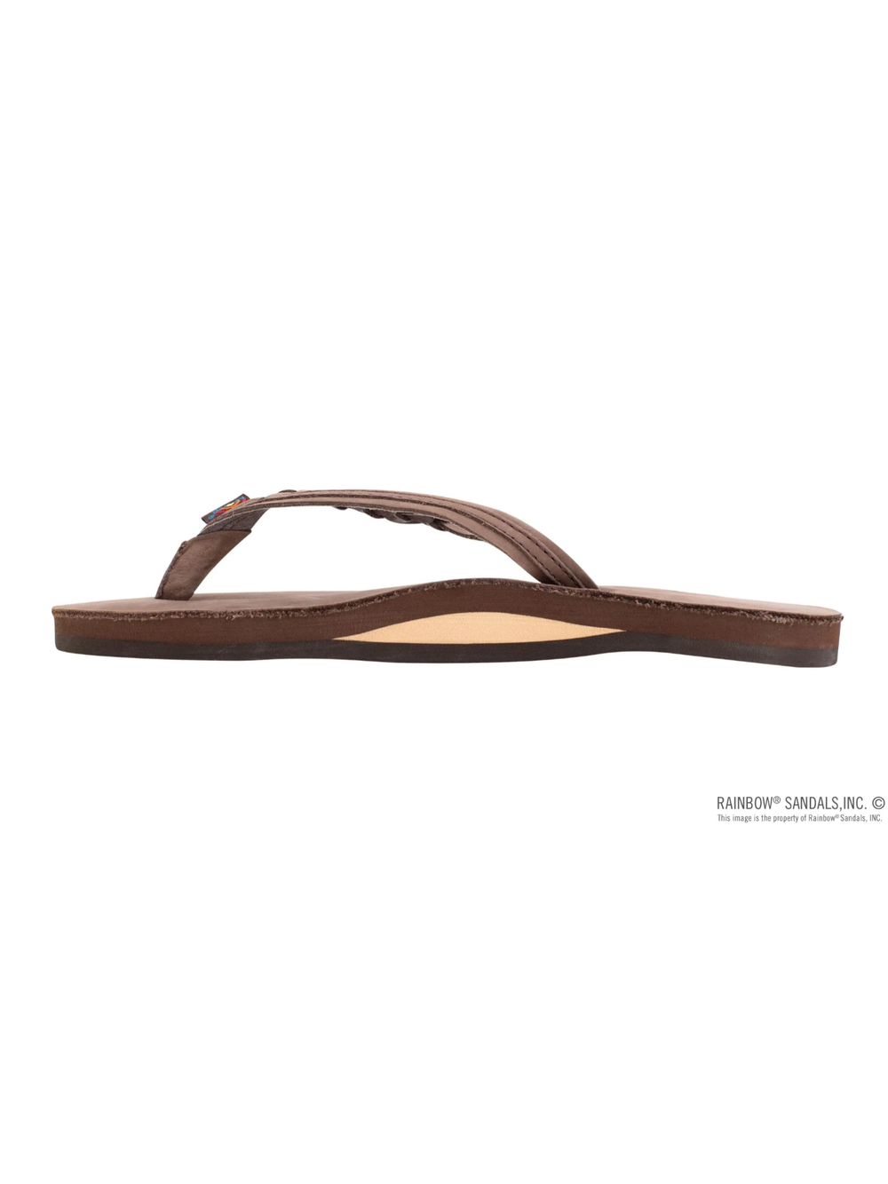 Rainbow Sandals Flirty Braidy - Single Layer Premier Leather 1/2" Narrow Strap with Braid