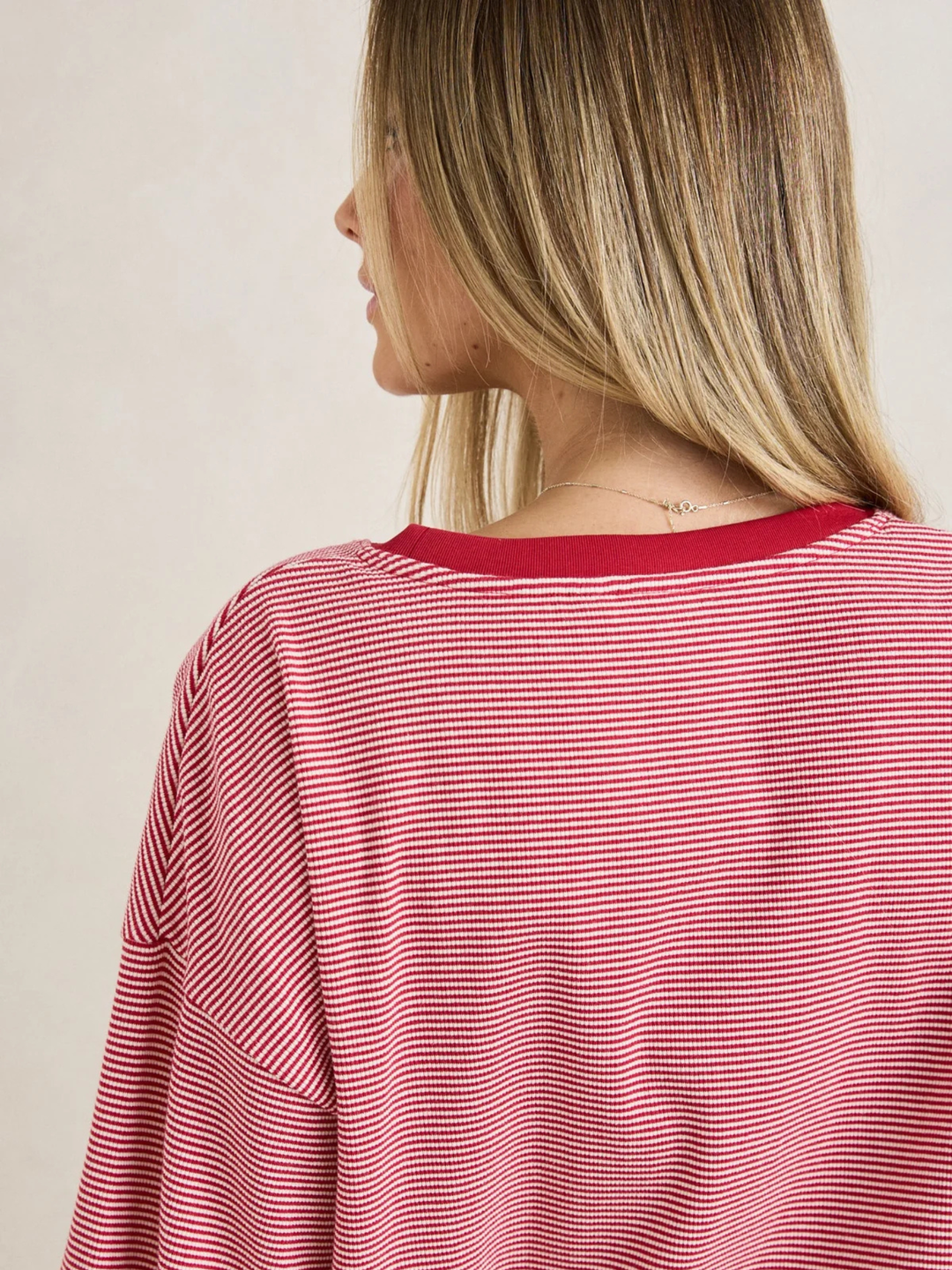 Rhythm Lexi Stripe Long Sleeve Top Cherry