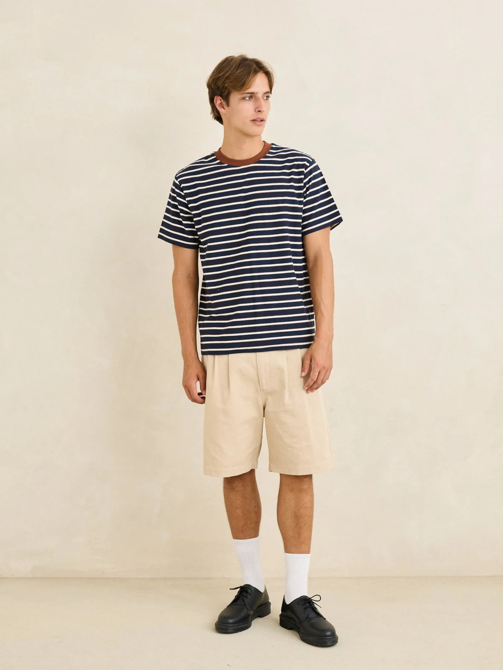 Rhythm Vintage Stripe Short Sleeve Shirt Navy