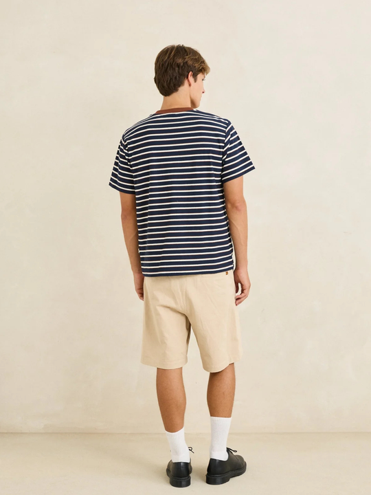 Rhythm Vintage Stripe Short Sleeve Shirt Navy