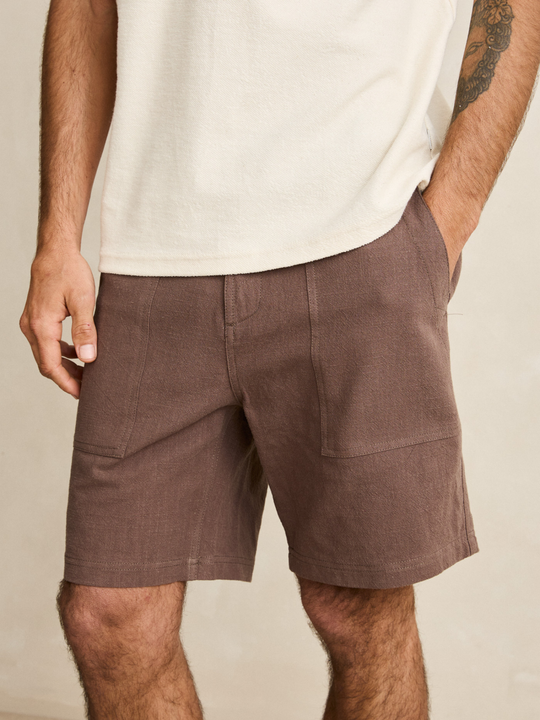 Worn Path Textured Linen Short