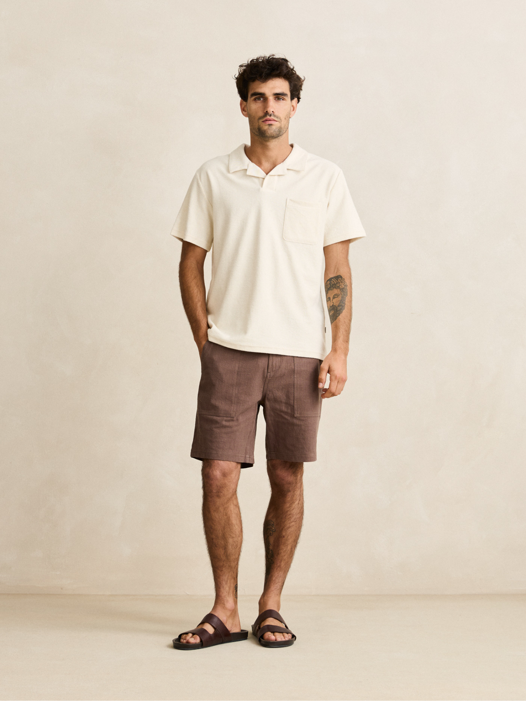 Worn Path Textured Linen Short