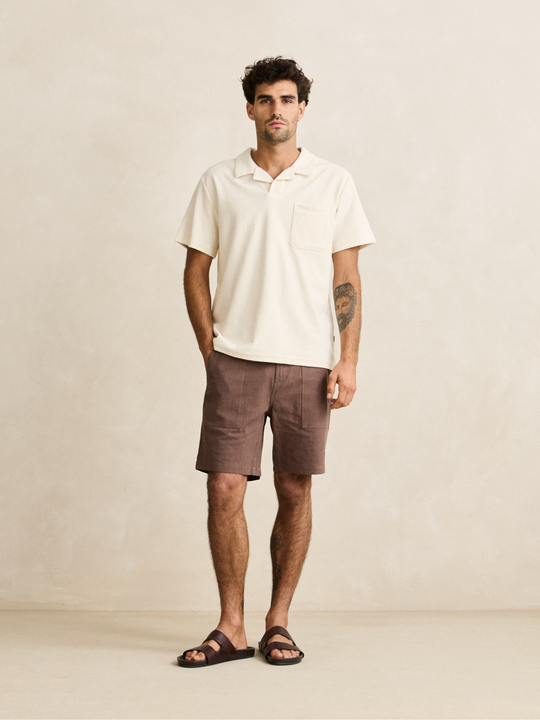 Worn Path Textured Linen Short