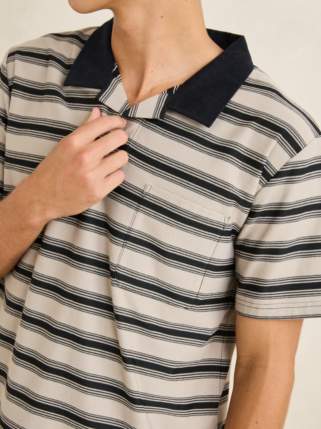 Rhythm Vintage Stripe Havana Polo Moonrock
