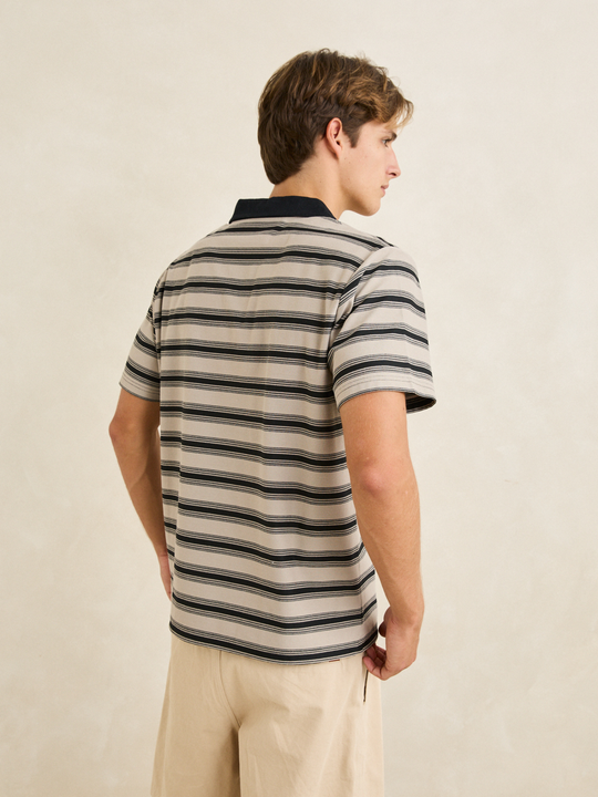 Rhythm Vintage Stripe Havana Polo Moonrock