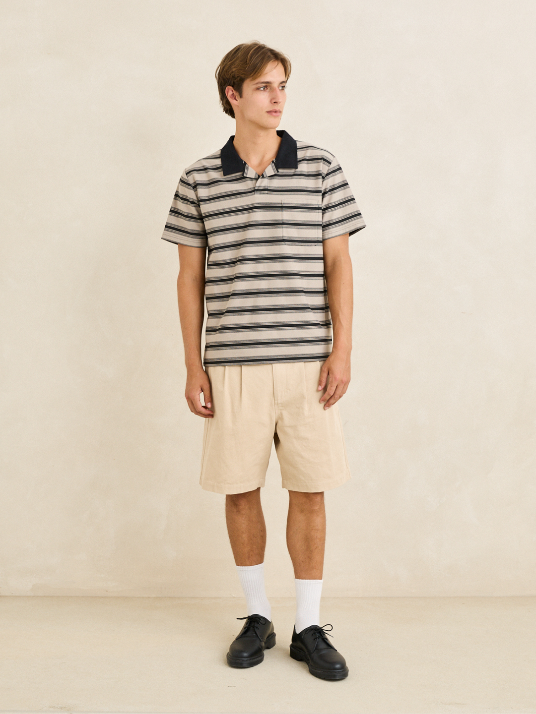 Rhythm Vintage Stripe Havana Polo Moonrock