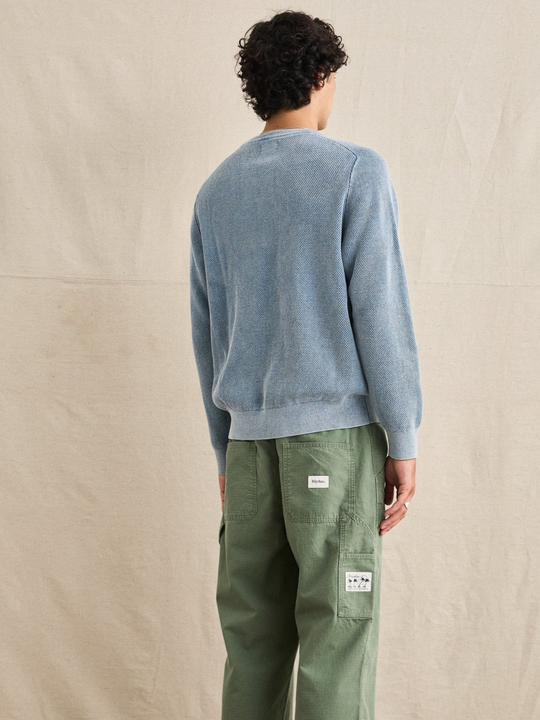 Rhythm Polu Crew Knit Washed Blue
