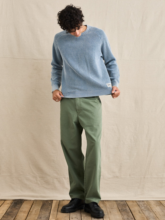 Rhythm Polu Crew Knit Washed Blue