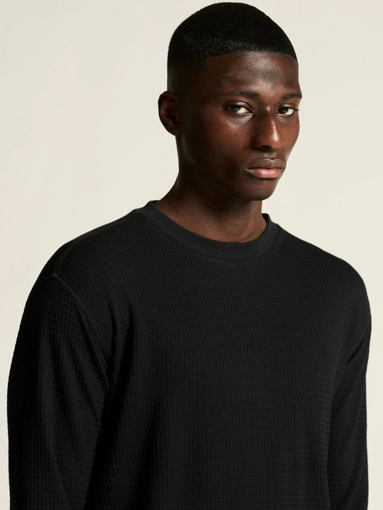 Craft Men's Wool Waffle RN Black