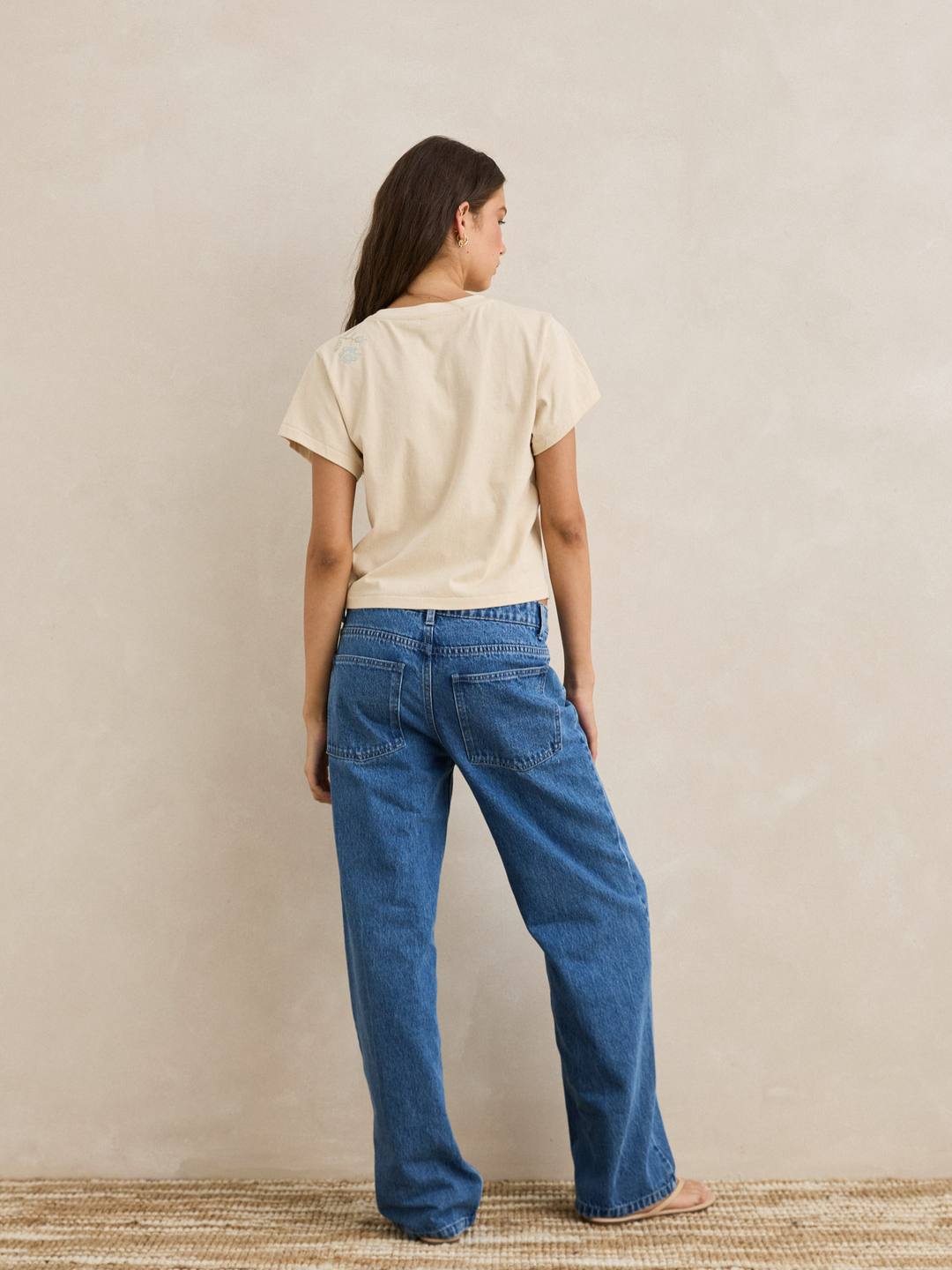 Rhythm Seaside Floral Tee Natural 