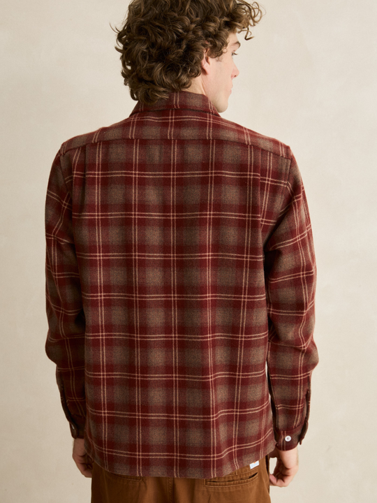 Rhythm Cross Roads Long Sleeve Flannel Red