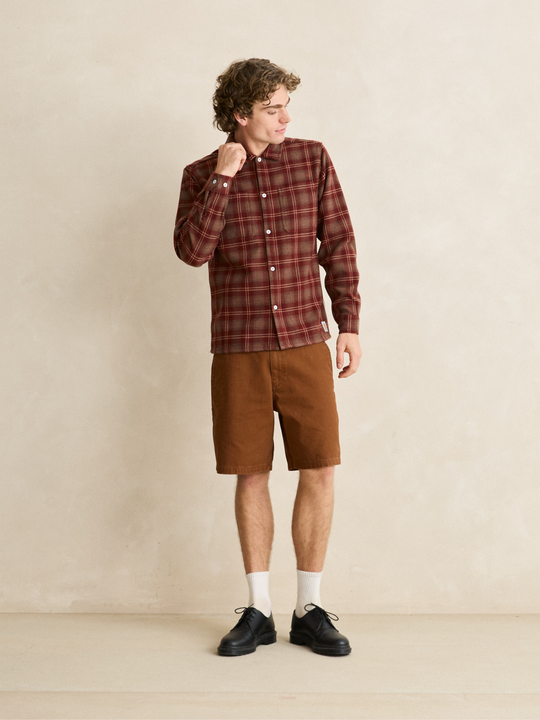 Rhythm Cross Roads Long Sleeve Flannel Red