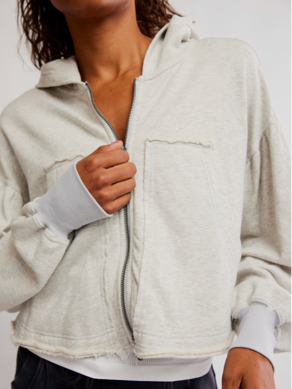 FP Movement Dream Team Zip Up Heather Grey
