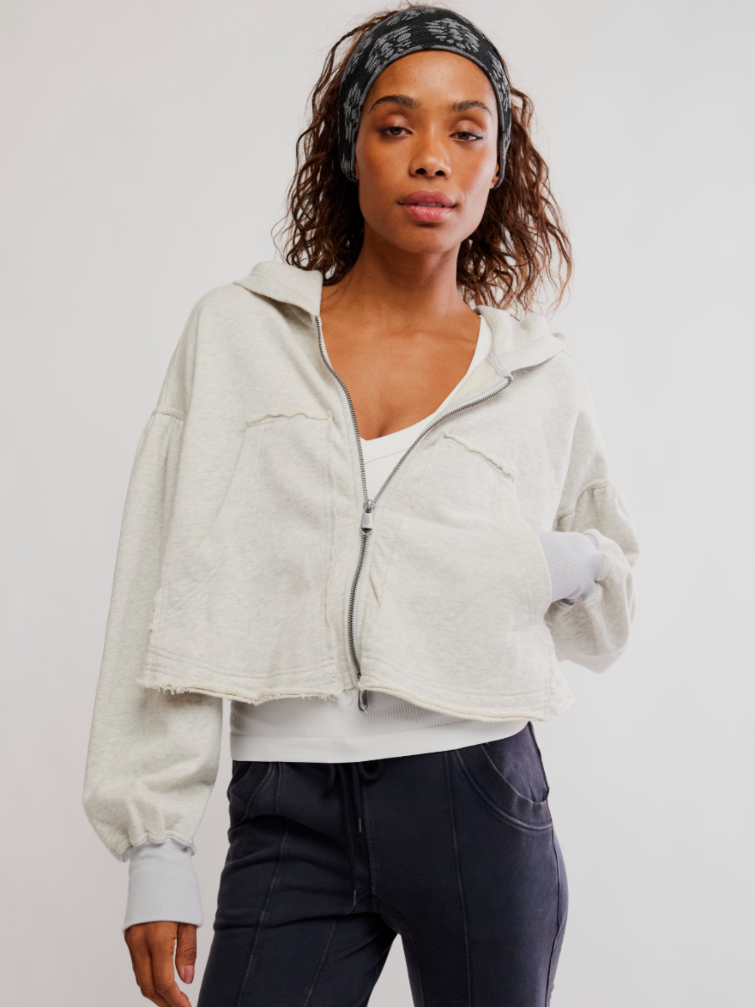 FP Movement Dream Team Zip Up Heather Grey