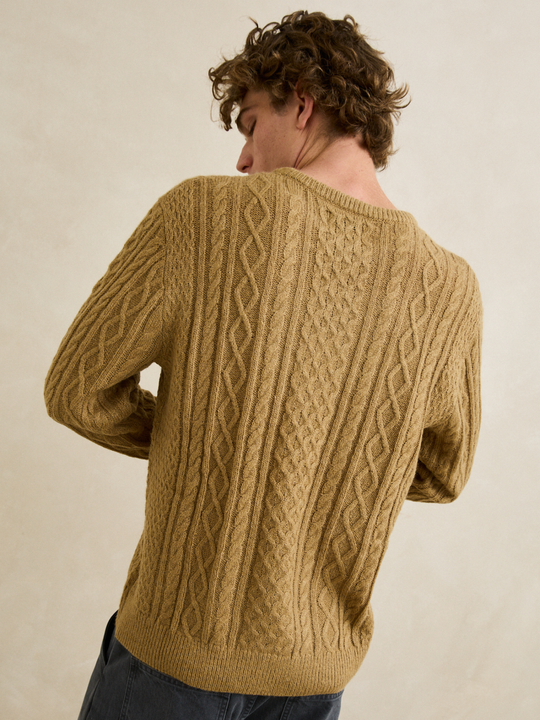 Rhythm Mohair Fishermans Knit Sweater Sand