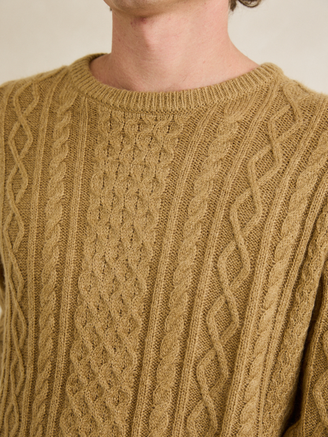 Rhythm Mohair Fishermans Knit Sweater Sand