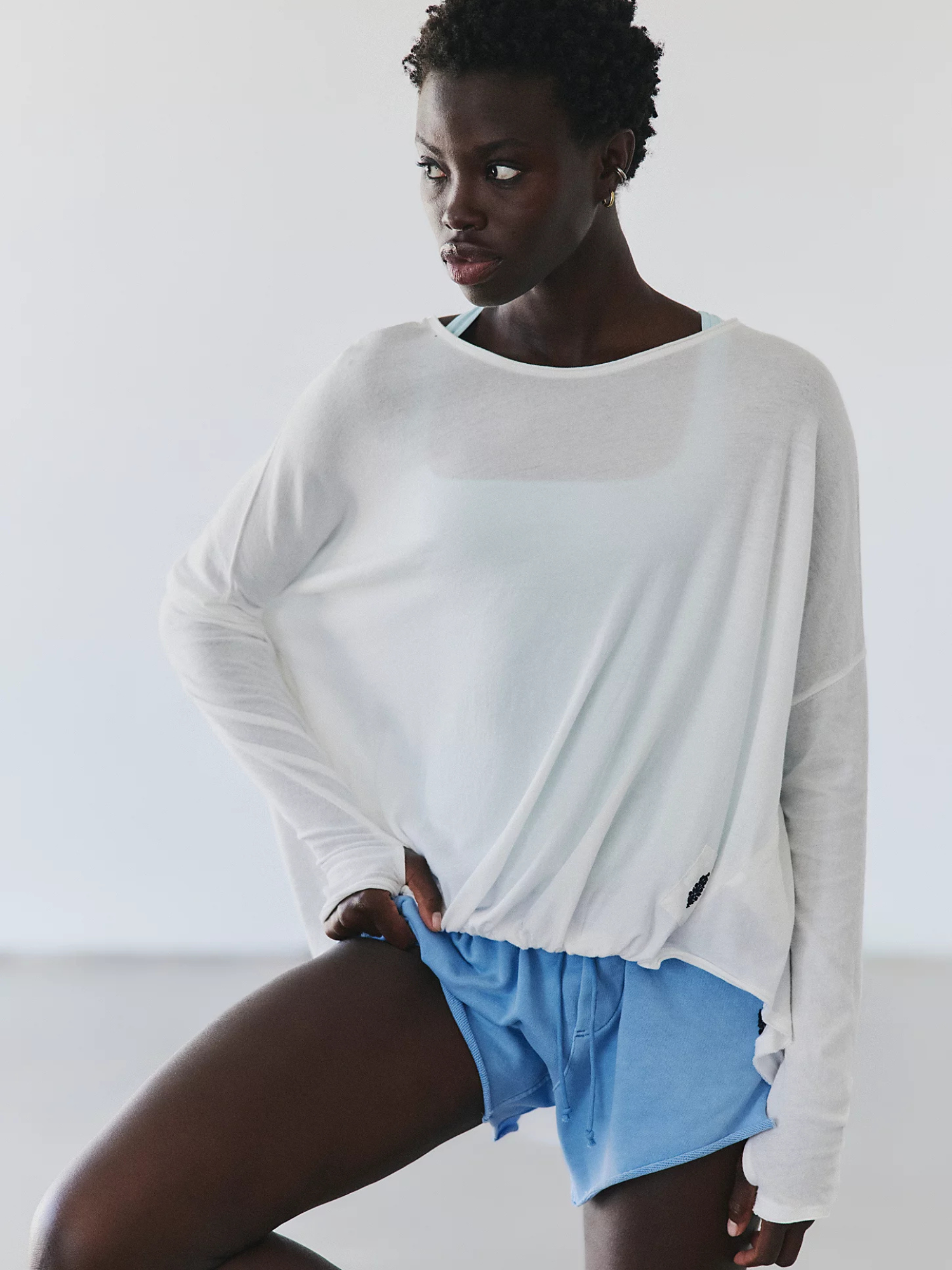 FP Movement Sheer Bliss Layer Top White 