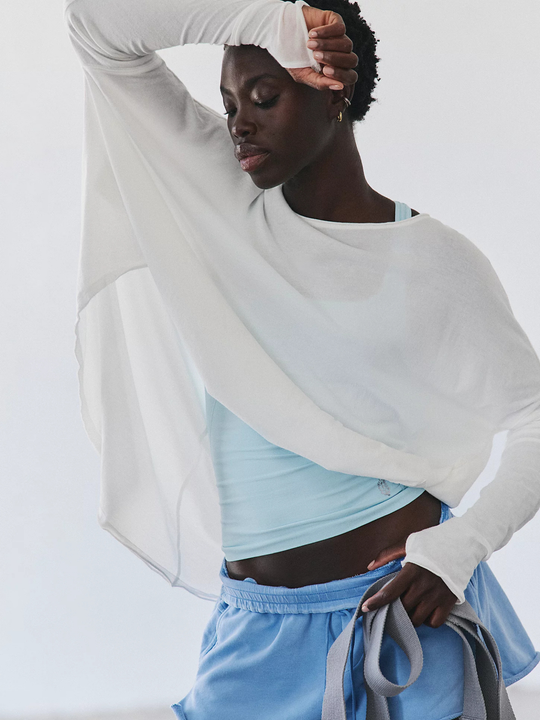 FP Movement Sheer Bliss Layer Top White 