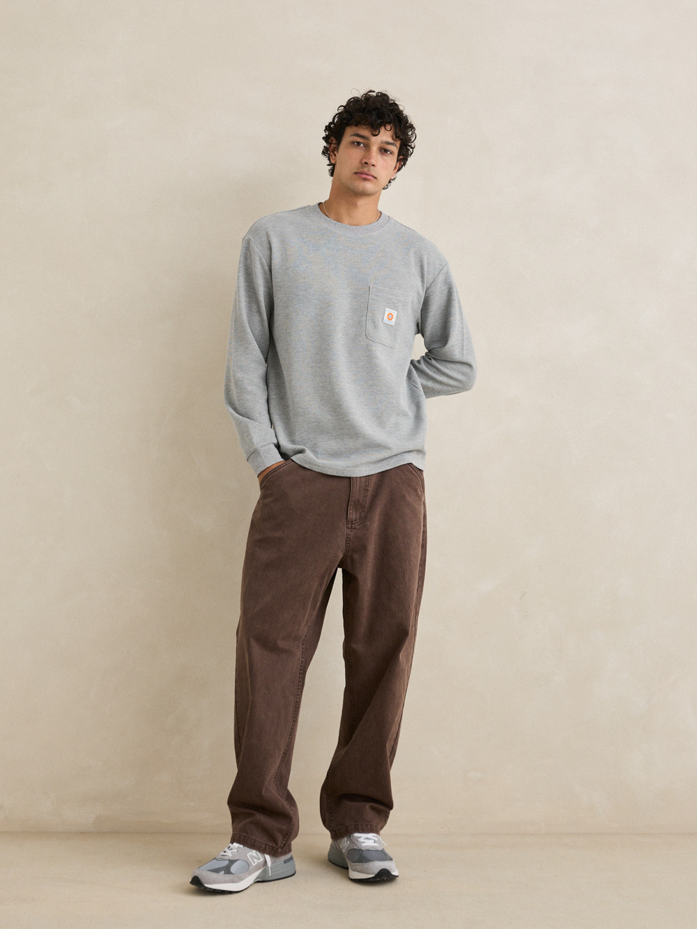 Rhythm Vintage Pocket Long Sleeve Waffle