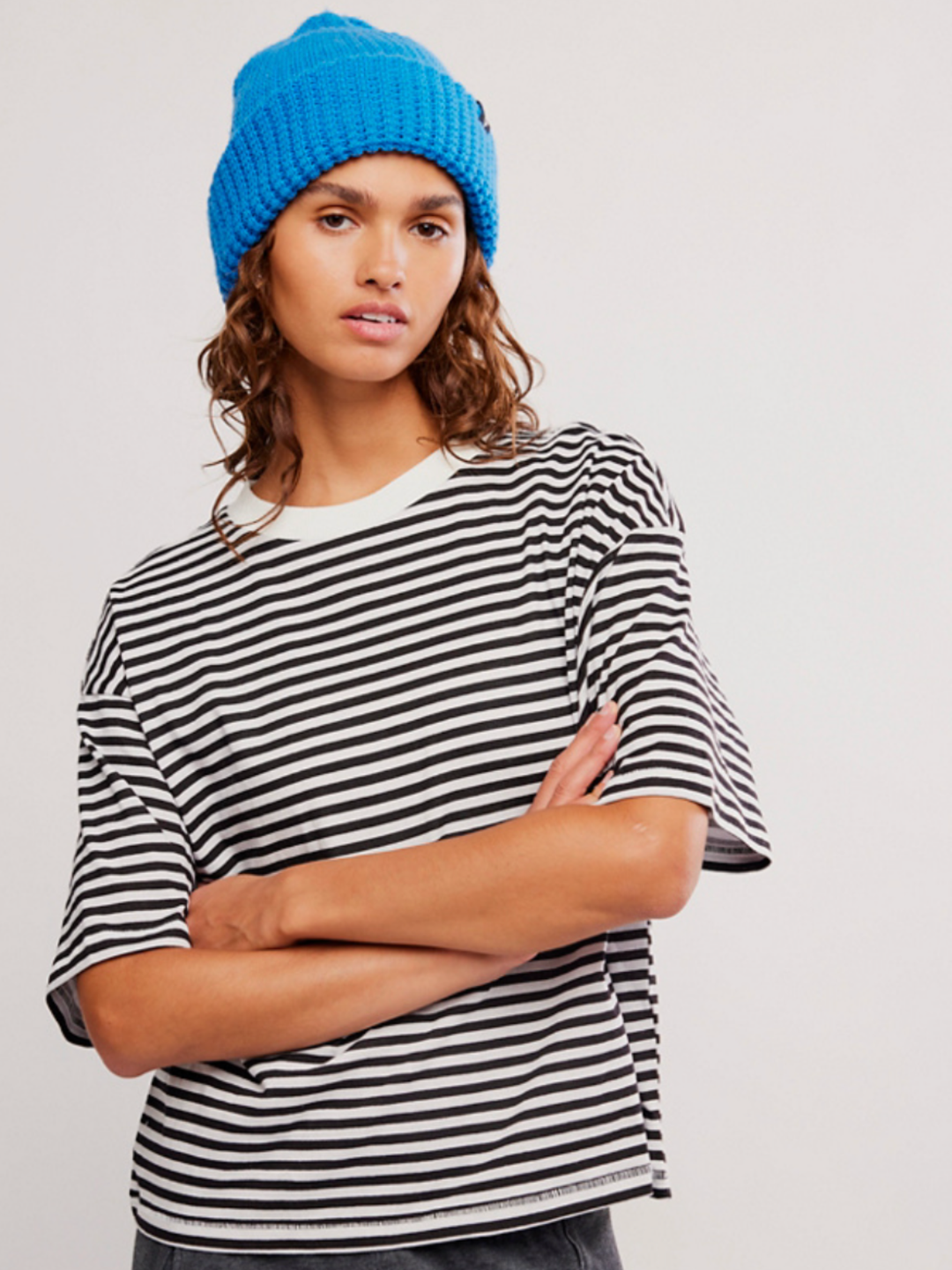  FP Movement Printed Tackle Tee Court Stripe Black W 