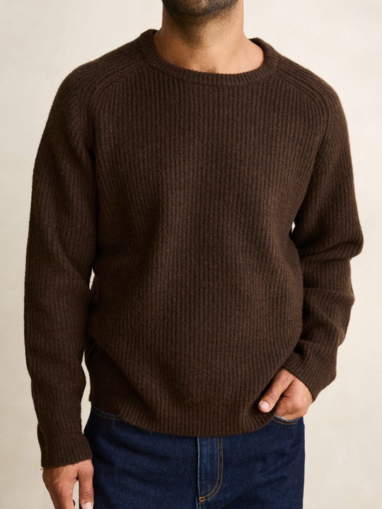 Rhythm Vintage Waffle Knit Sweater Chocolate