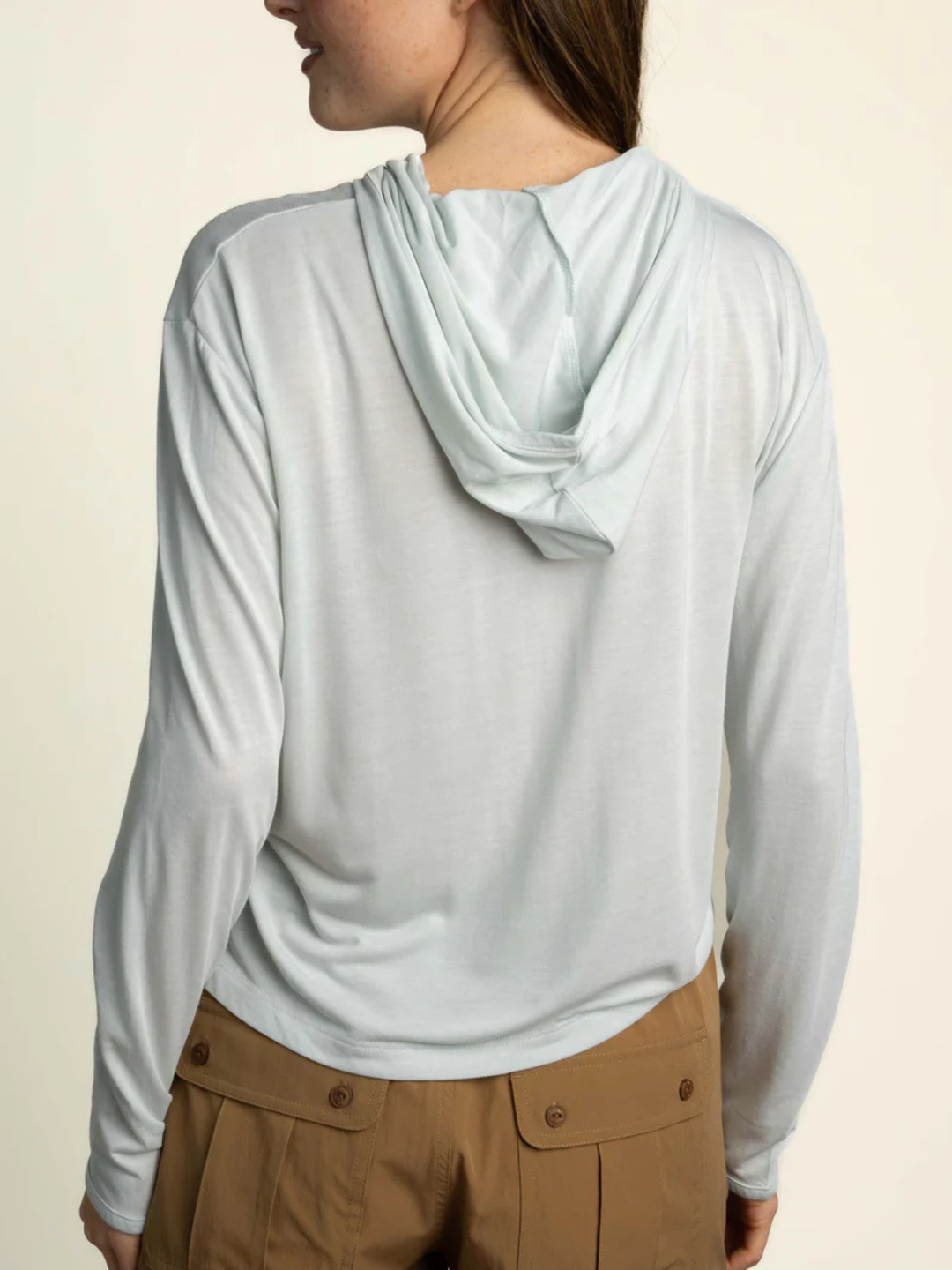 Sendero Provisions Co. Women's Yucatan Bamboo Hoodie Tech Long Sleeve Shirt Frido Blue
