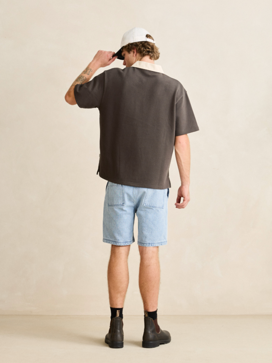 Rhythm Koa Rugby Polo Charcoal
