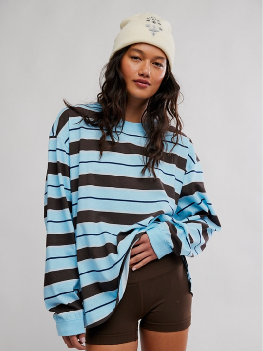 Hustle Layer Printed Long Sleeve Top