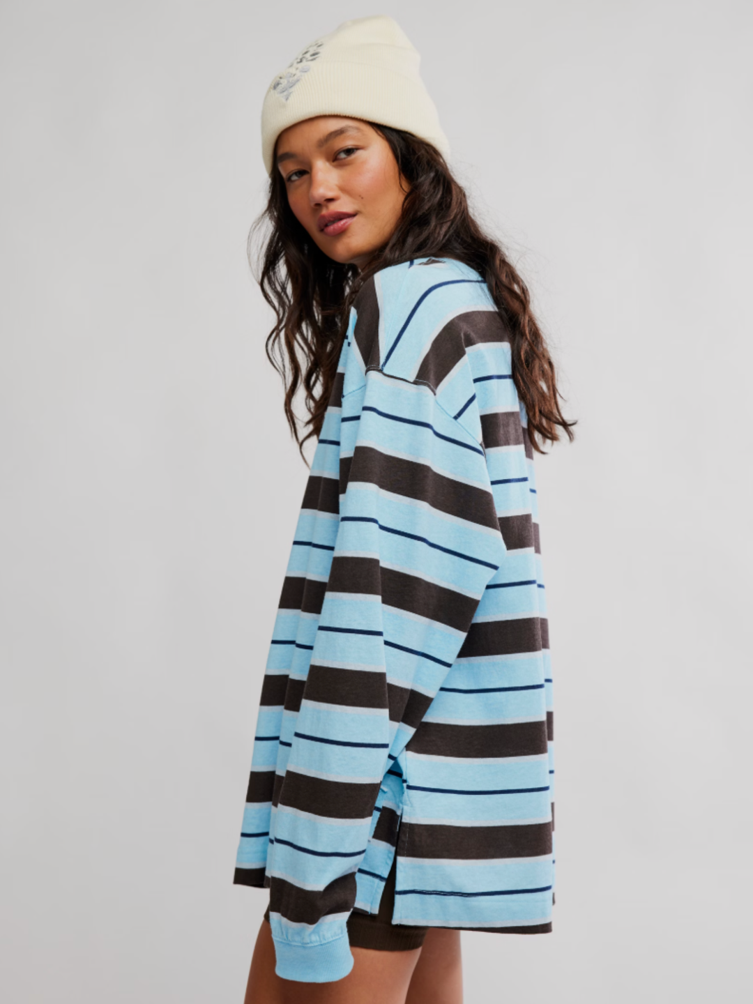 Hustle Layer Printed Long Sleeve Top